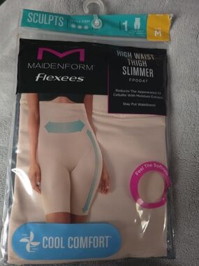 Maidenform Flexees High Waist Thigh Slimmer - Cream